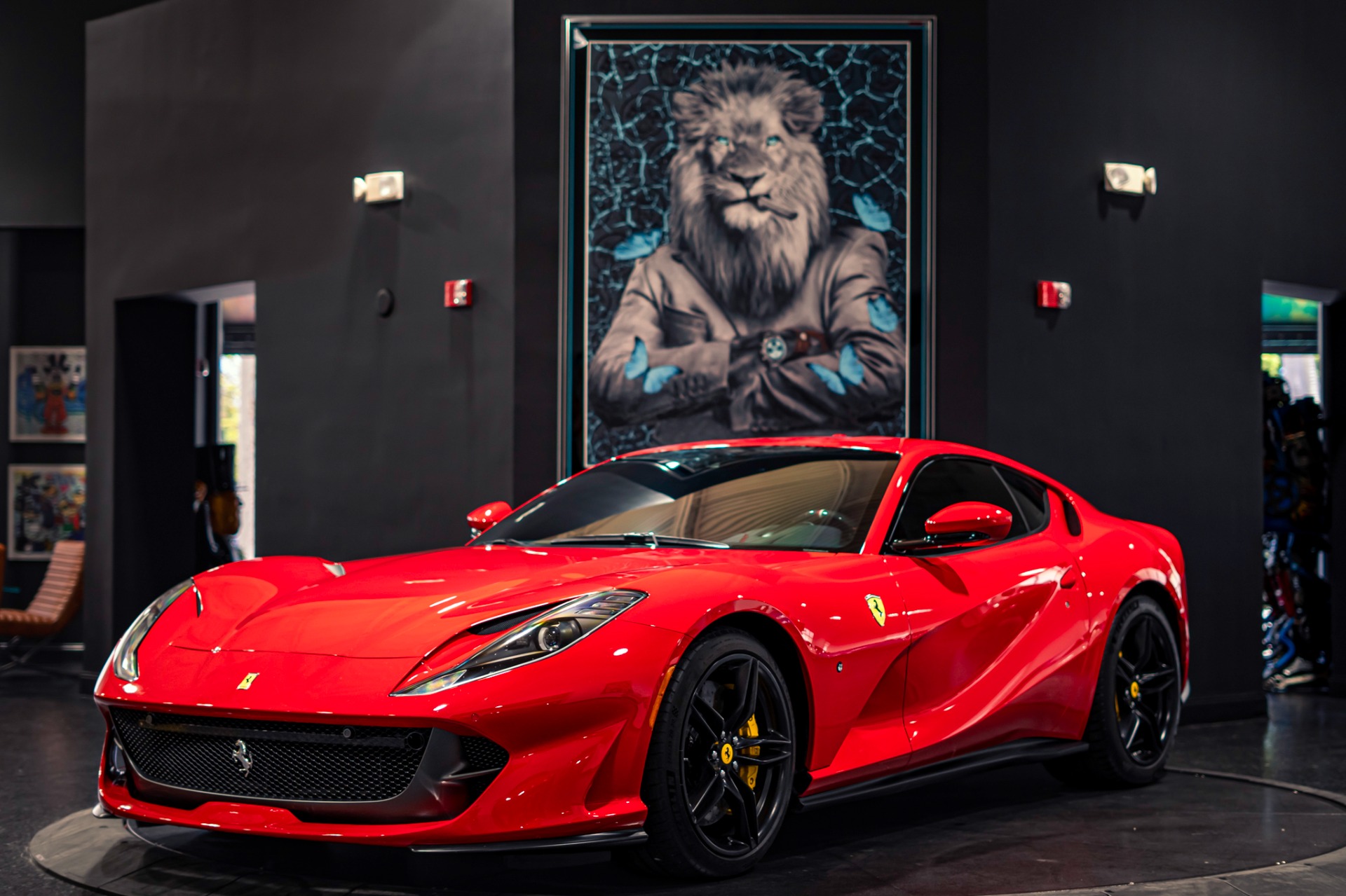 Rosso Corsa 2020 Ferrari 812 Superfast RWD Coupe Rear-Wheel Drive 7-Speed Automatic