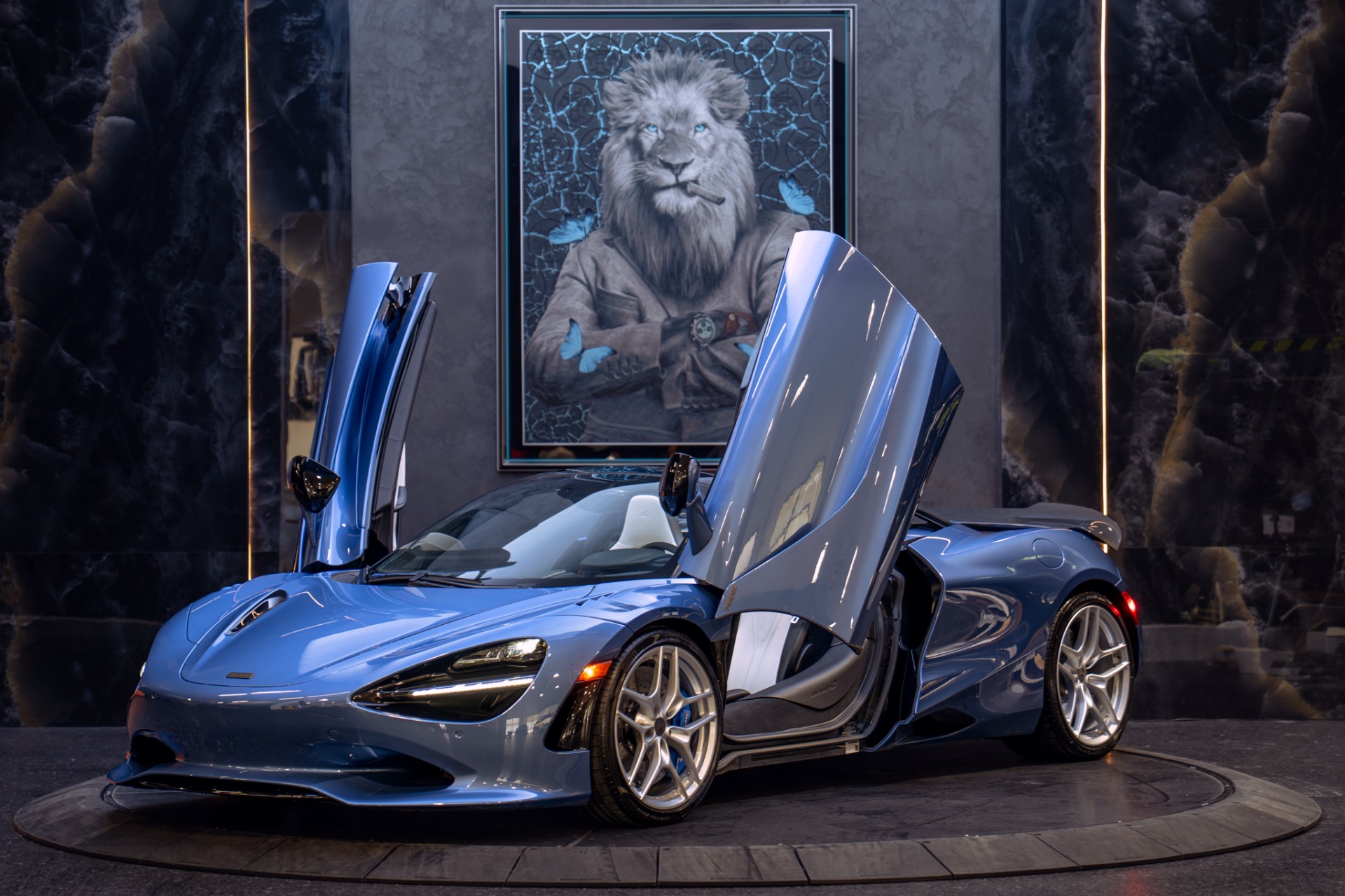 Tempest Blue 2026 McLaren 750S Convertible Rear-Wheel Drive 7-Speed Automatic