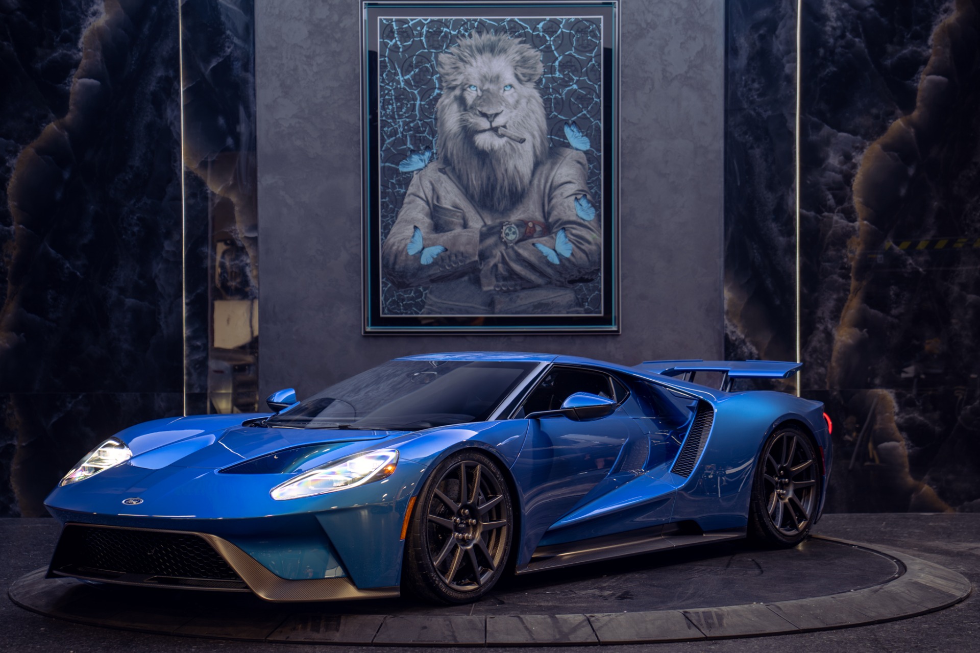 Liquid Blue - No Stripes 2021 Ford GT Coupe Rear-Wheel Drive 7-Speed Automatic
