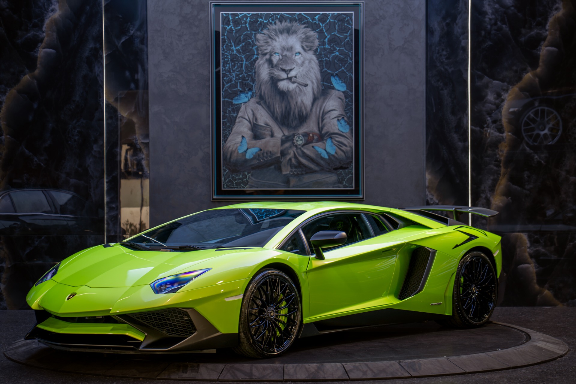 Green (Verde Ithaca Pearl) 2016 Lamborghini Aventador Coupe All-Wheel Drive 7-Speed Automatic