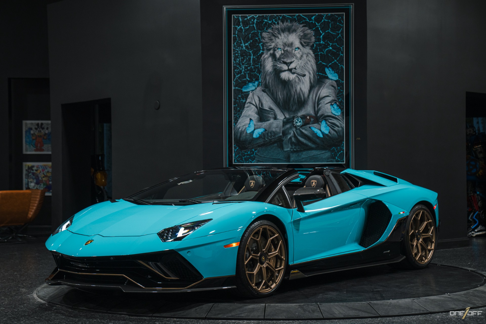 Blu Glauco 2022 Lamborghini Aventador Coupe All-Wheel Drive 7-Speed Automatic