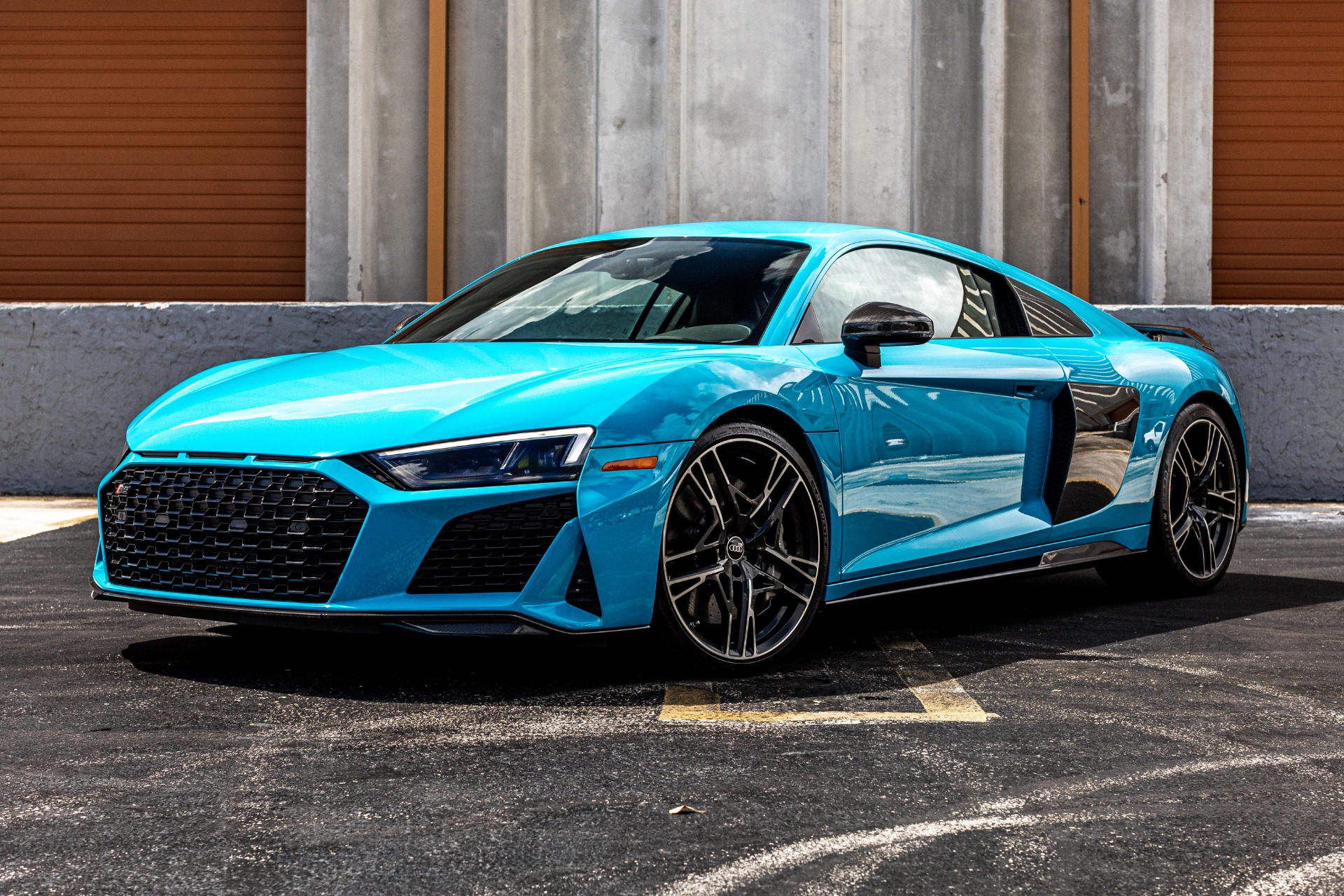 Blue Audi R8 2022 Audi R8 V10 Spyder Performance 1 500 Miles For