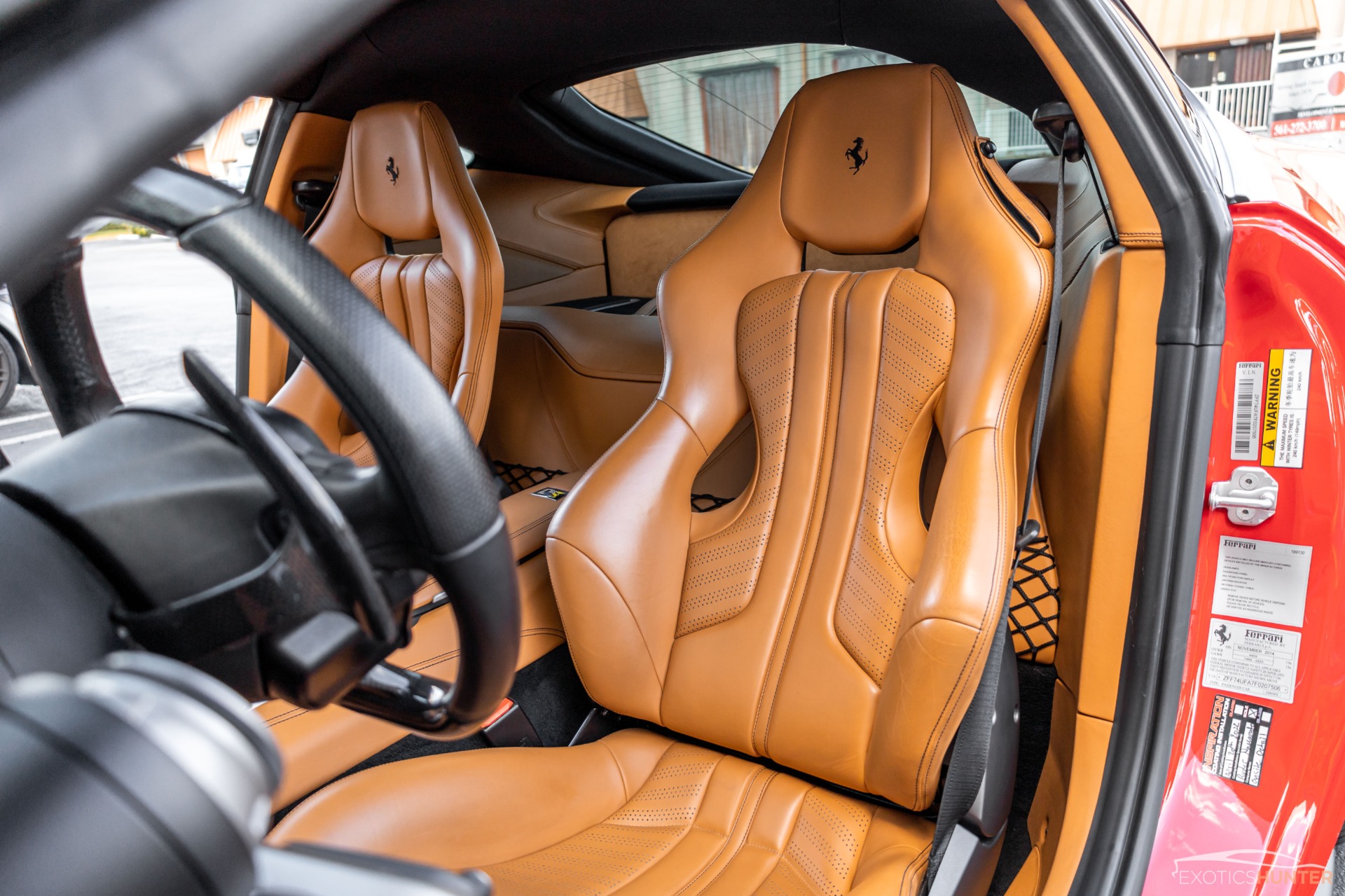 Used 2015 Ferrari F12berlinetta w Race Seats Front Lift Rosso Tan Spec Front Rear Cameras For Sale Sold Exotics Hunter Stock T 207506