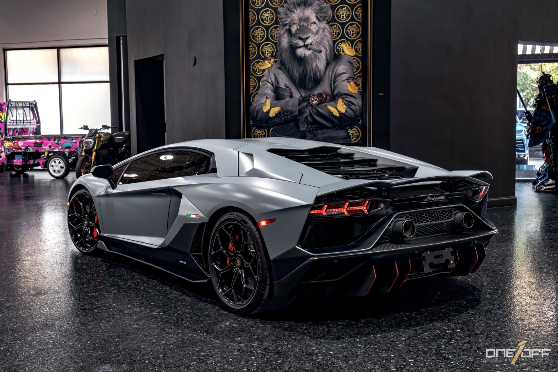 Make Up 1:43 Lamborghini Aventador LP780-4 Ultimae Roadster Diecast Car  Model