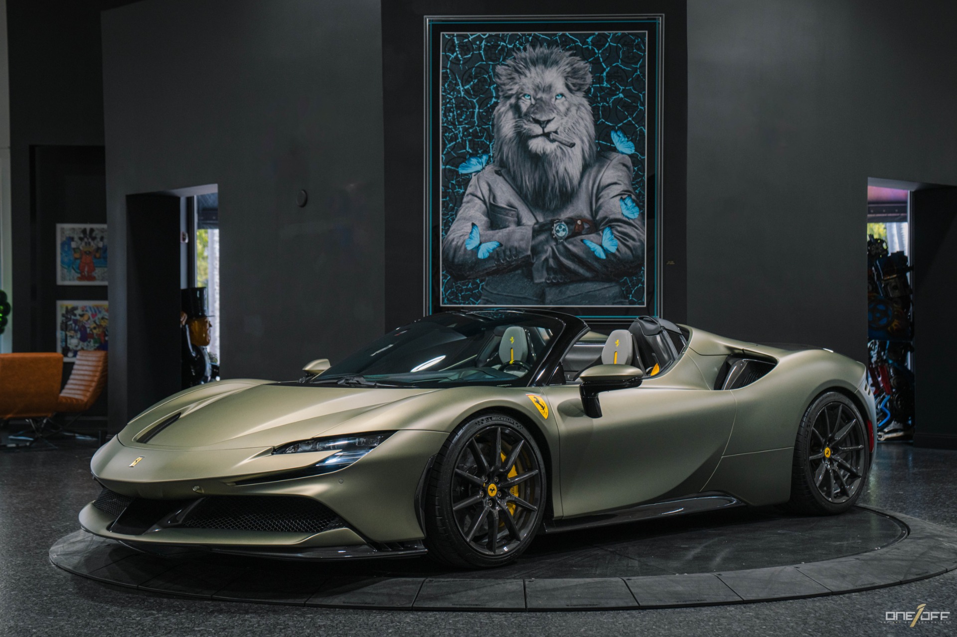 Used 2023 Ferrari SF90 Spider in Verde Masoni Opaco $845K MSRP