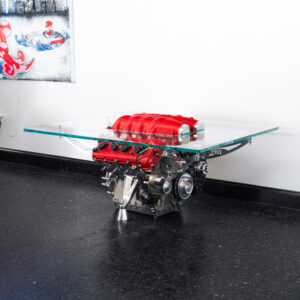 Ferrari V12 Engine Glass Coffee Table